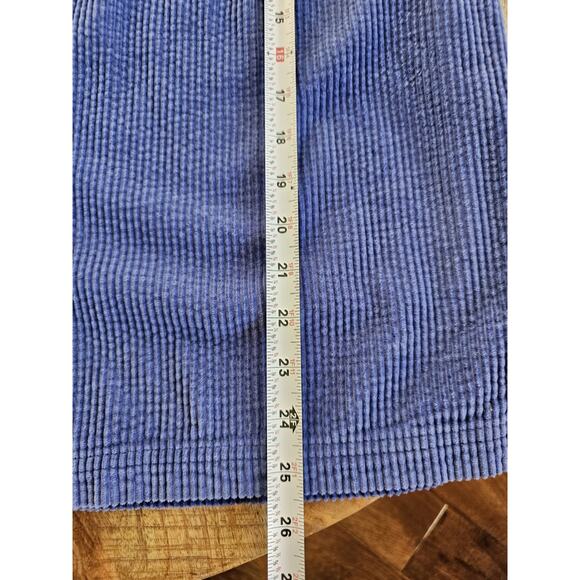 L.L Bean Womens Small Blue Wide Wale Comfort Corduroy Button Up Shirt Pockets - Picture 6 of 8